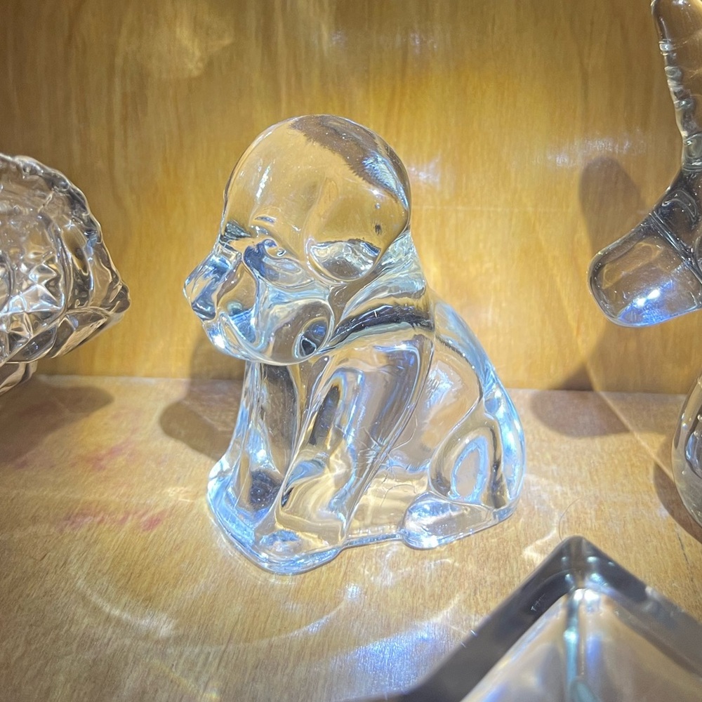 Federal Glass Pooch Pooche Mopey puppy dog clear adorable